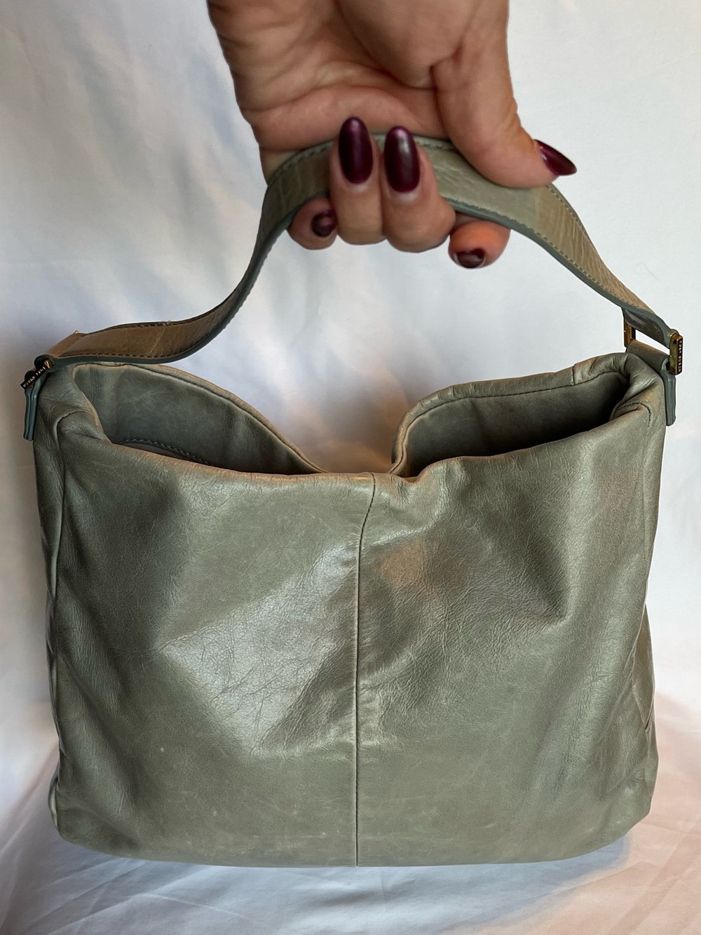 Tory Burch Olive Green Leather Hobo Bag - Picture 2 of 11